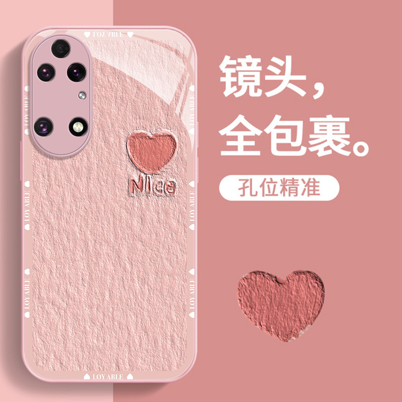 华为P50钢化玻璃ins风手机壳防摔