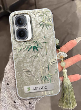 适用玉骨竹手链IQOONEO10手机壳11防摔neo9spro+高级感全包8轻奢7竞速版新款6se外壳5活力版中国风3女保护套