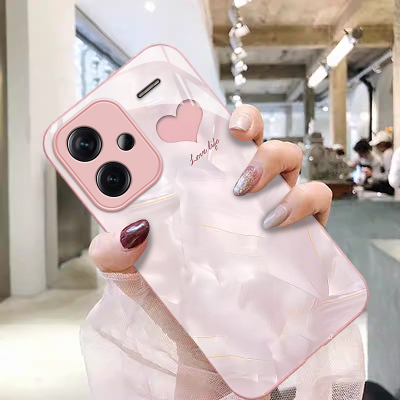 红米note系列贝壳立体爱心手机壳