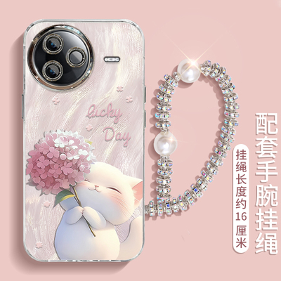 适用红米K系列绣球猫咪手机壳