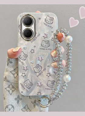 适用爱心猫华为hi畅享80s手机壳70plus可爱60X专用50pro小清新爆款羽纱新款女带镜头膜防摔保护套超火新品