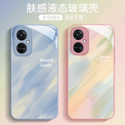 适用OPPOK系列渐变涂鸦手机壳