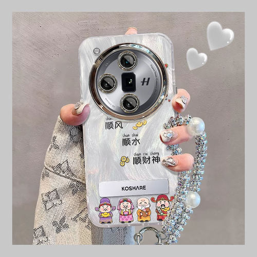 适用oppofindx系列财神爷羽纱壳