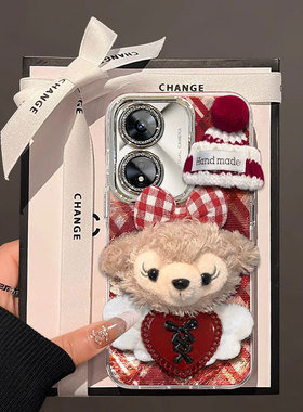 适用毛绒公仔oppoA97手机壳A96新款A93女款72卡通58防摔A6GT保护套A2M全包A3iplus高级感55可爱A32冬天A1/A5X