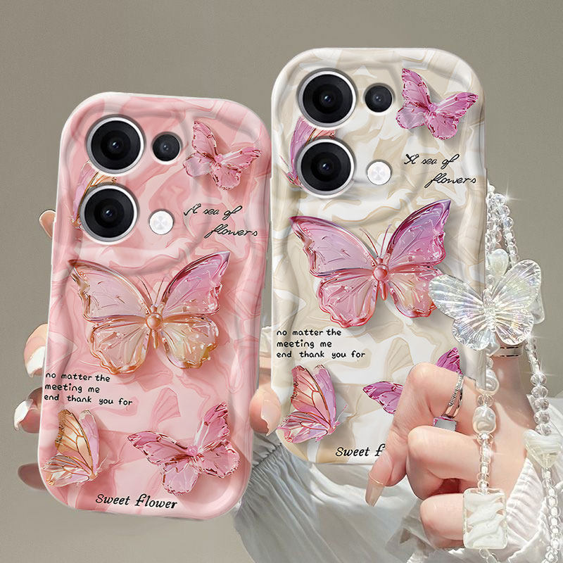 适用英文蝴蝶OPPOReno14手机壳13轻奢风12硅胶11全包10pro+防摔9保护套8新款7se女6奢华5新品4se专用3创意,3C数码配件,手机保护套/壳,淘宝优惠券,粉丝福利购,淘宝优惠卷