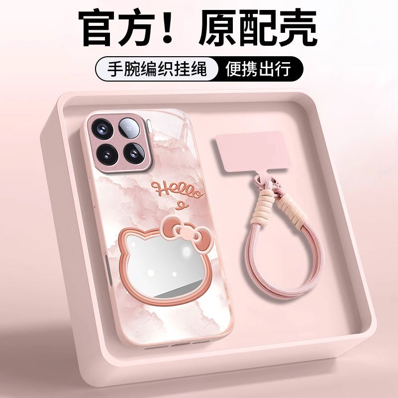 适用小米系列镜面猫咪手机壳
