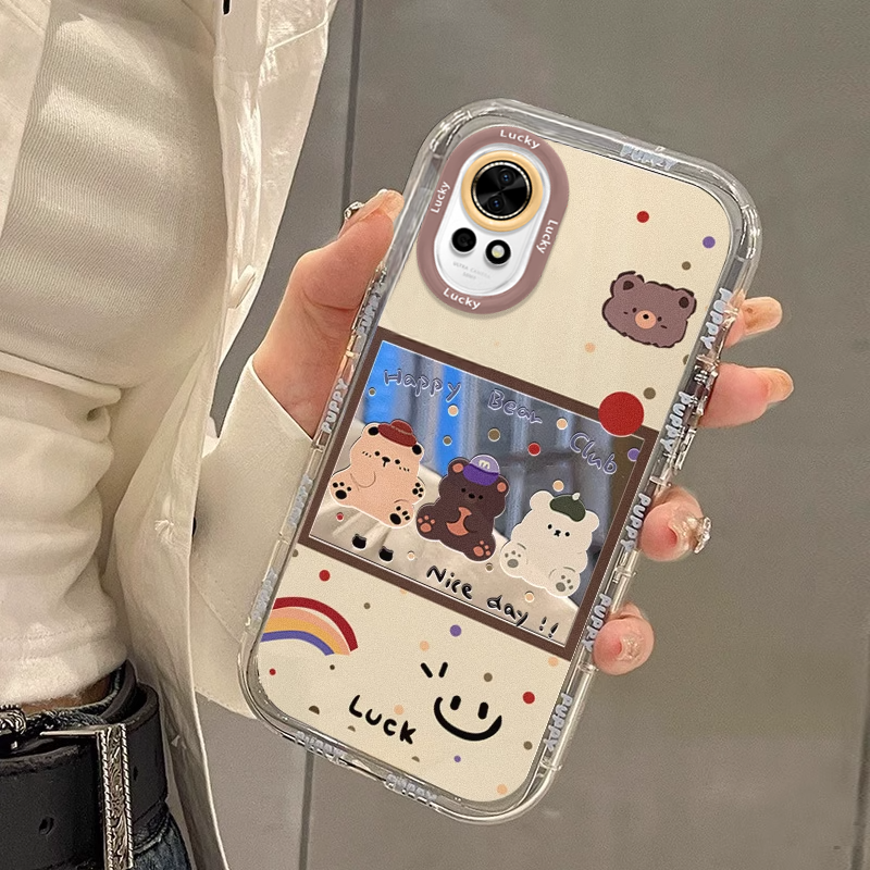 华为nova系列网红小熊派对手机壳