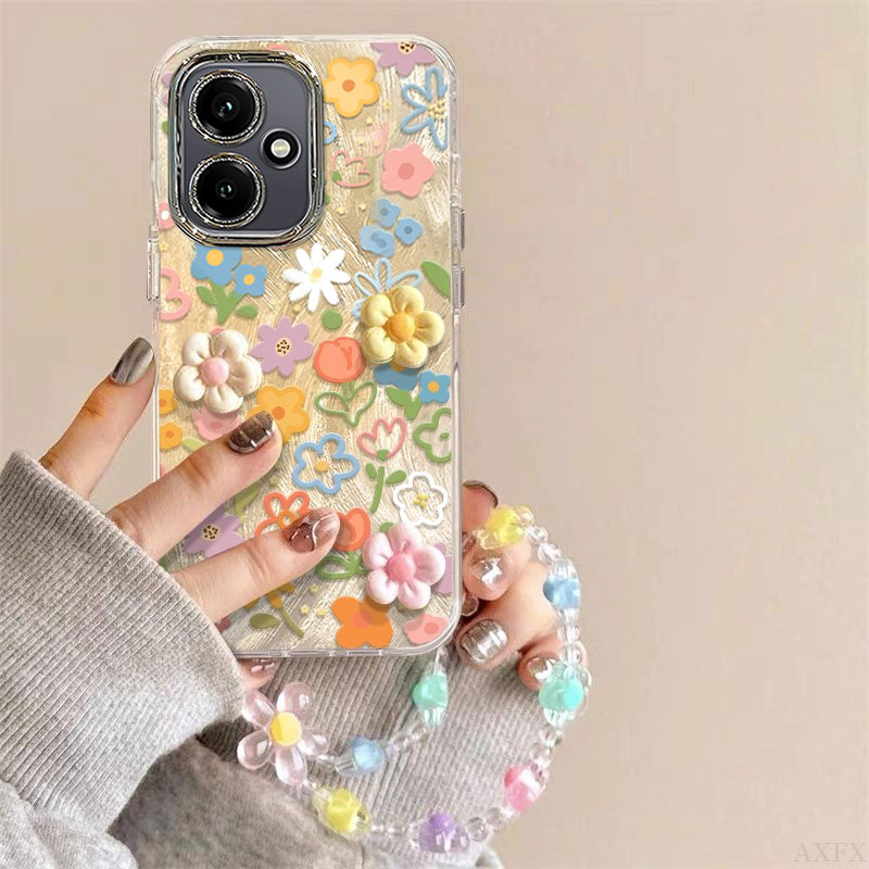 适用涂鸦花朵honor400荣耀300ultra手机壳200专用100羽纱90GT/80se防摔70PRO+保护套60少女50新款power全包9X