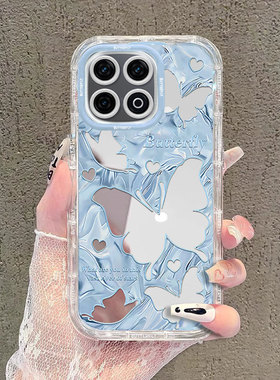 适用蓝色蝴蝶IQOO13手机壳12PRO镜面11S泡芙10新款9高级感8时尚7少女心全包防摔保护套轻奢风轻奢外小清新