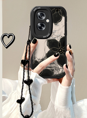 适用于OPPOA2创意手机壳时尚潮流水墨晕染花朵OPPOPJB110小清新硅胶保护套全包边防摔软壳