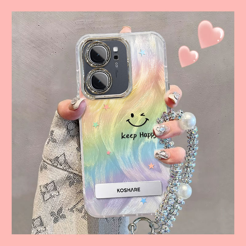 适用IQOONEO系列彩虹微笑手机壳