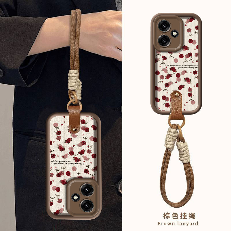 适用荣耀系列玫瑰碎花手机壳