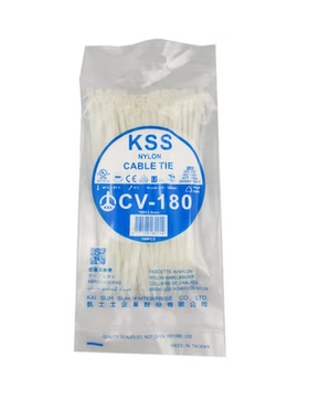 进口 凯士士KSS尼龙扎带CV-180 3.6×180mm 白色UL认证 100PCS