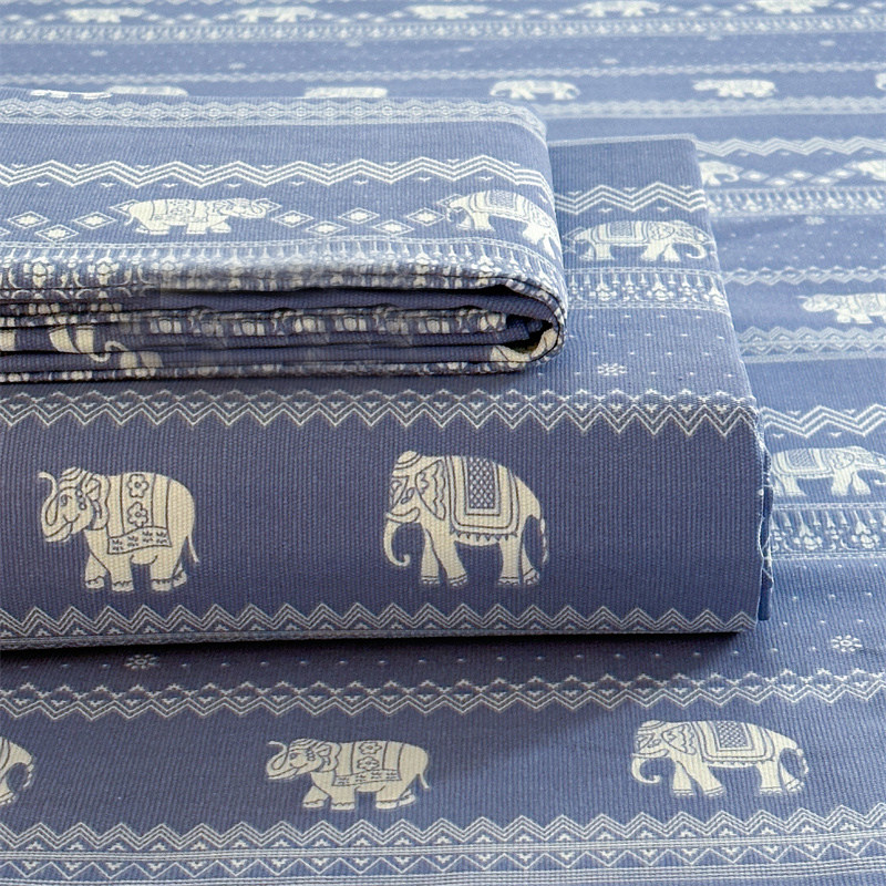 老粗布床单单件加厚加宽夏季棉麻宿舍单人非全棉双人被单三件套