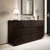 富梦莎六斗柜意式 实木斗柜客厅玄关收纳柜卧室床尾柜轻奢储物边柜