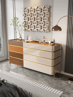 意式轻奢卧室斗柜现代简约床尾柜客厅五斗柜烤漆首饰柜收纳储物柜