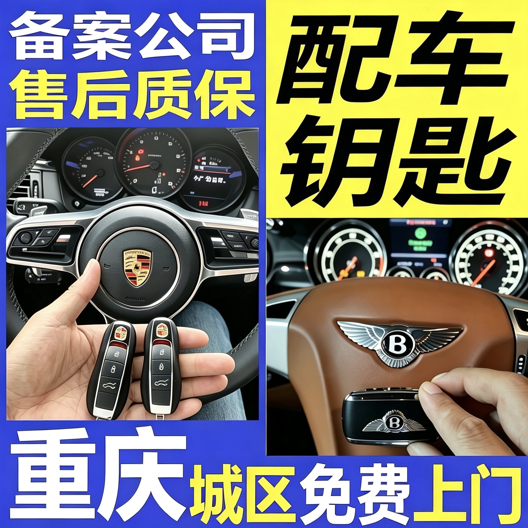 重庆城区上门配汽车钥匙遥控器