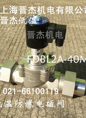 低温常闭型不锈钢系列先导活塞式低温电磁阀FDBA2A-40M DN40