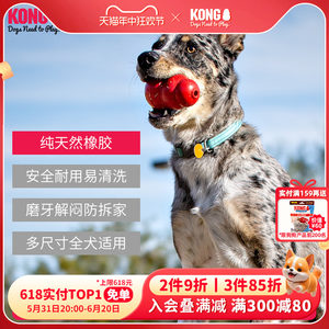 KONG狗玩具漏食球耐咬磨牙丰容