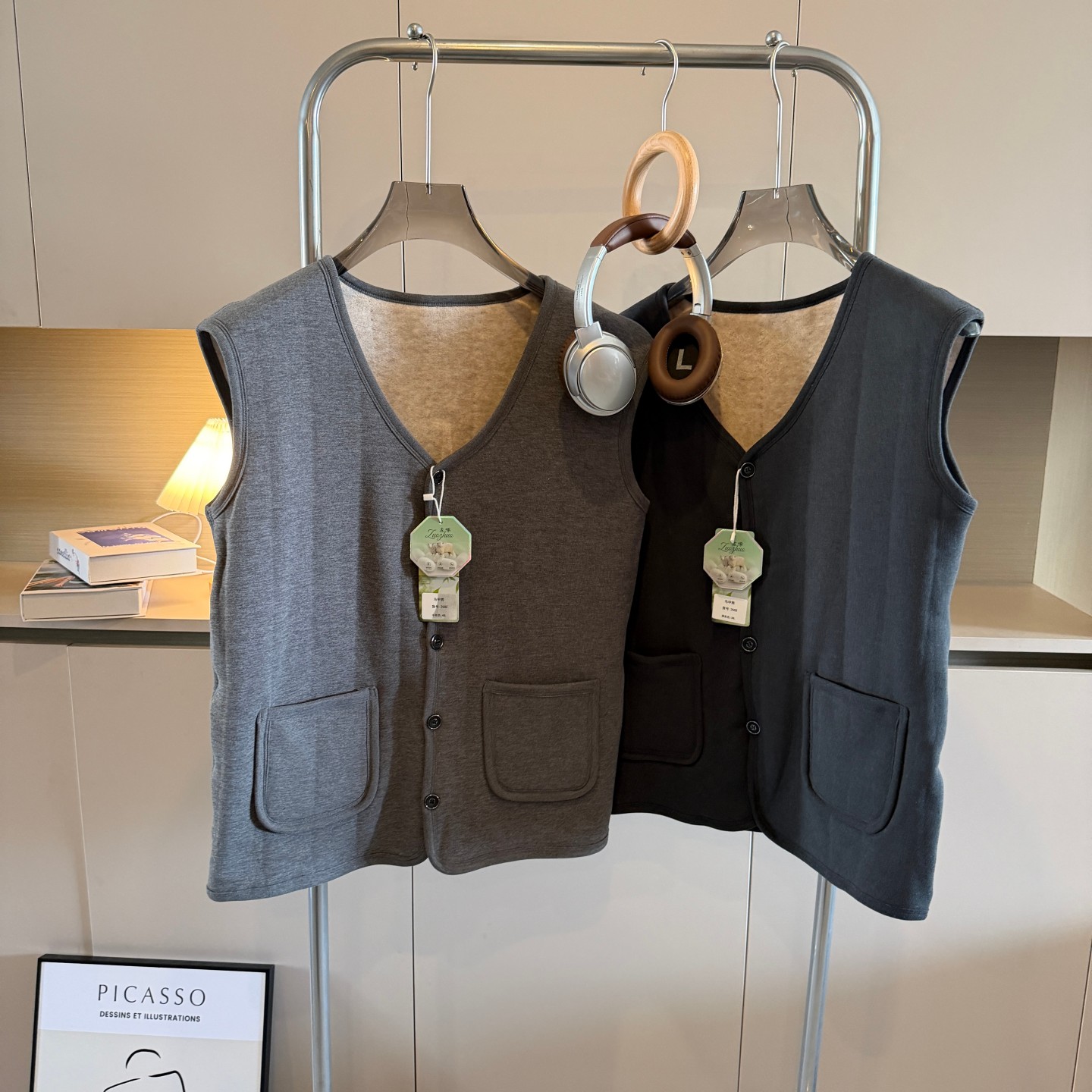 轻暖系列！100绵羊毛填充！秋冬男加绒加厚百搭保暖内搭背心马甲