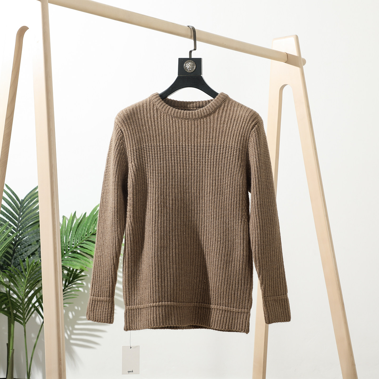 复古风！软糯亲肤！立体元宝针织！冬季男加厚纯色圆领针织衫毛衣