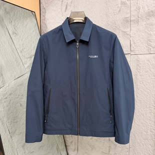 轻商务H系列！双面可穿！春秋男士时尚行政翻领印花休闲百搭夹克