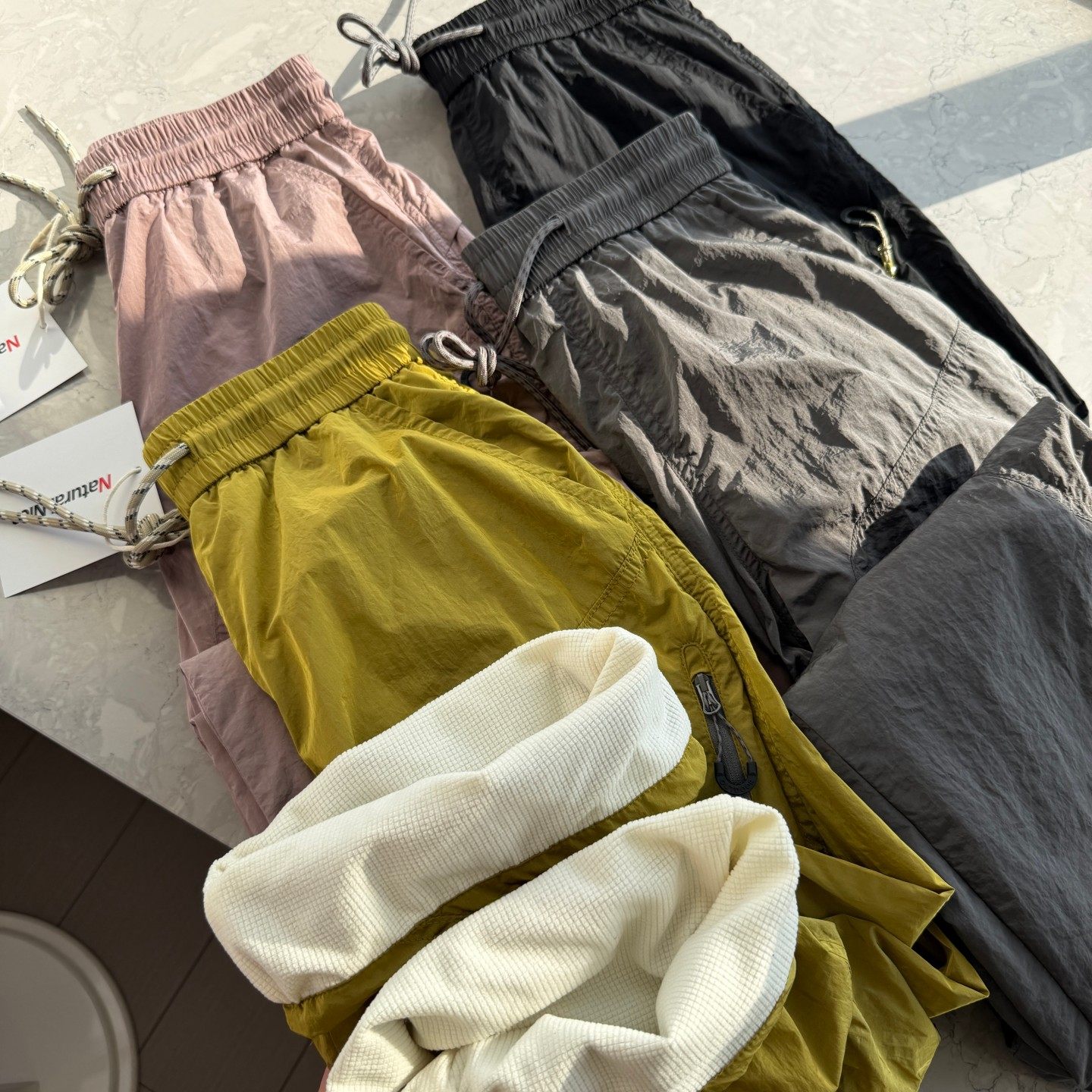 美式高街抽绳束脚裤子男女秋冬加绒宽松直筒休闲裤阔腿工装运动裤,男装,休闲裤,淘宝优惠券,粉丝福利购,淘宝优惠卷