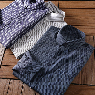 捡漏韩国单！挺括有型！亲肤透气棉混纺！秋季新款男休闲长袖衬衫