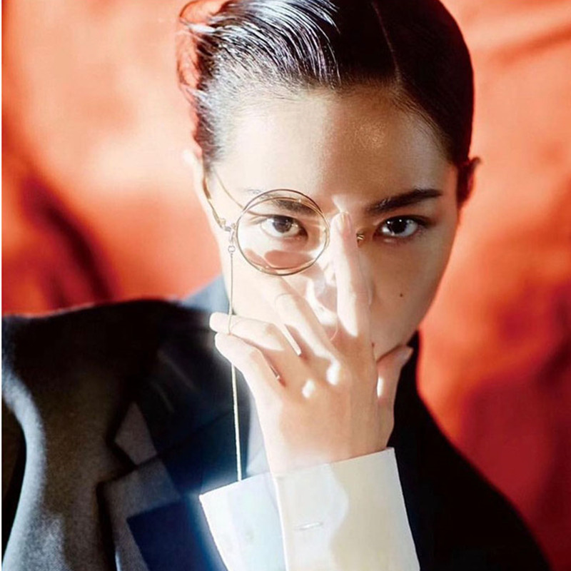 动漫二次元cos单片眼镜顾昀单边单框怪盗基德眼镜学生英伦复古风