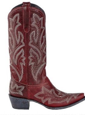 Plus Size Embroidered Pointed Toe Women's Rider Boots