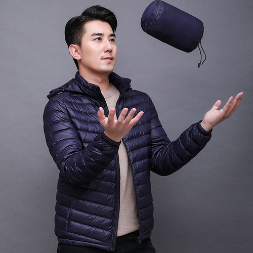 Men's short, lightweight, thin, plus size warm jacket 外套