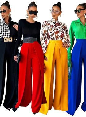 2025 drooping loose wide leg pants fashionable casual pants