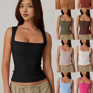 vest basic tight 2025sleeveless layer fitting shirt double