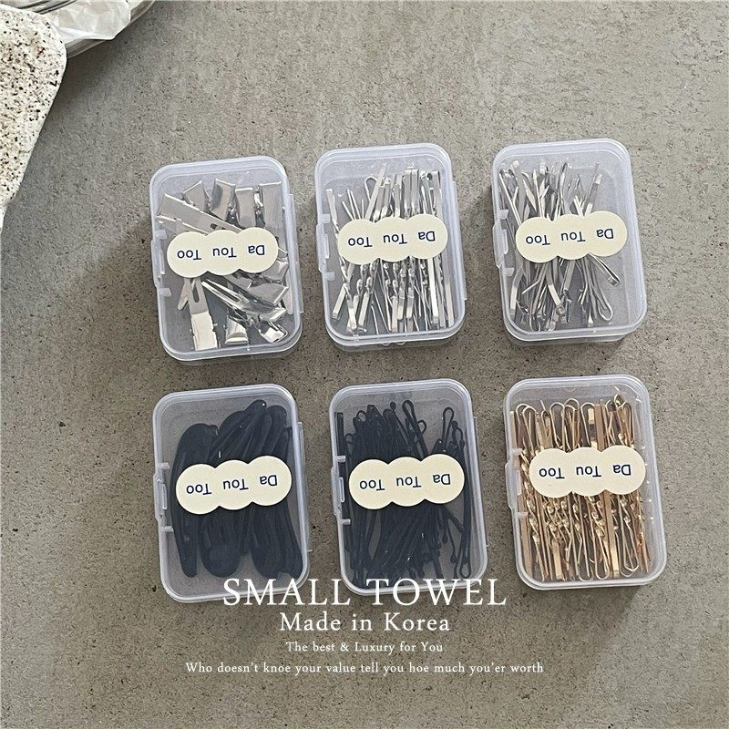 韩国进口金属黑色侧边夹一字夹钢夹bb夹刘海碎发夹对夹发卡子头饰