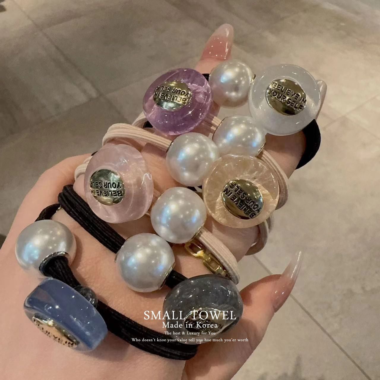 韩国东大门进口2024新款果冻彩色珍珠马尾发圈丸子头发绳皮筋头饰,饰品/流行首饰/时尚饰品新,发饰,淘宝优惠券,粉丝福利购,淘宝优惠卷