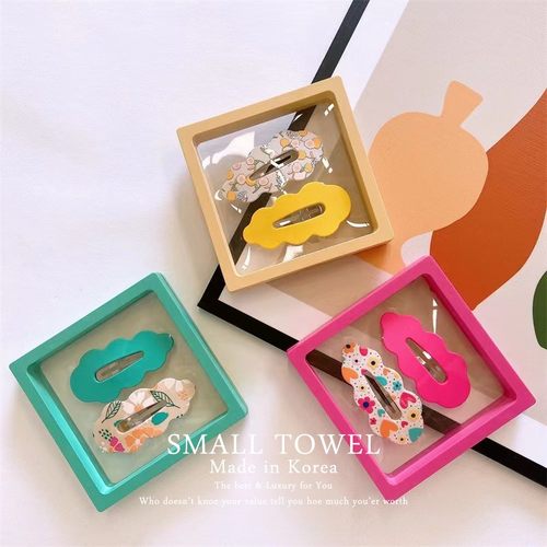 韩国东大门进口彩色少女儿童宝宝云朵bb夹侧边夹刘海碎发夹发卡子