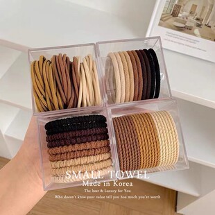 基础日常百搭黑色皮筋扎头绳马尾丸子头高弹力发绳 韩国东大门新款