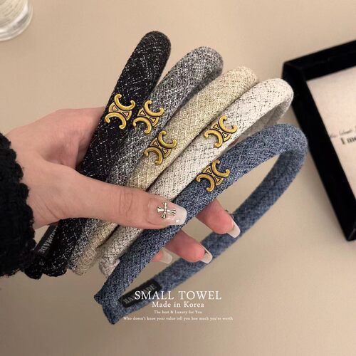 韩国东大门进口高级时尚百搭布艺高颅顶头箍毛呢细发箍发卡子头饰