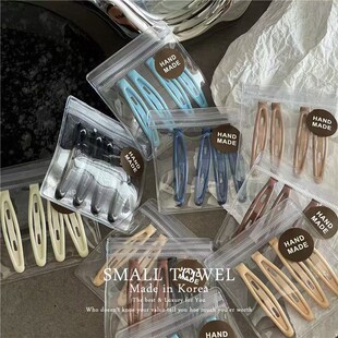 韩国东大门进口少女彩色黑色咖色bb夹对夹刘海碎发夹后脑勺发卡子