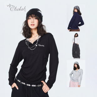 CBXLAB街舞潮牌柔软高弹跳舞爵士上衣侧缝压褶显瘦美式 女 辣妹长袖