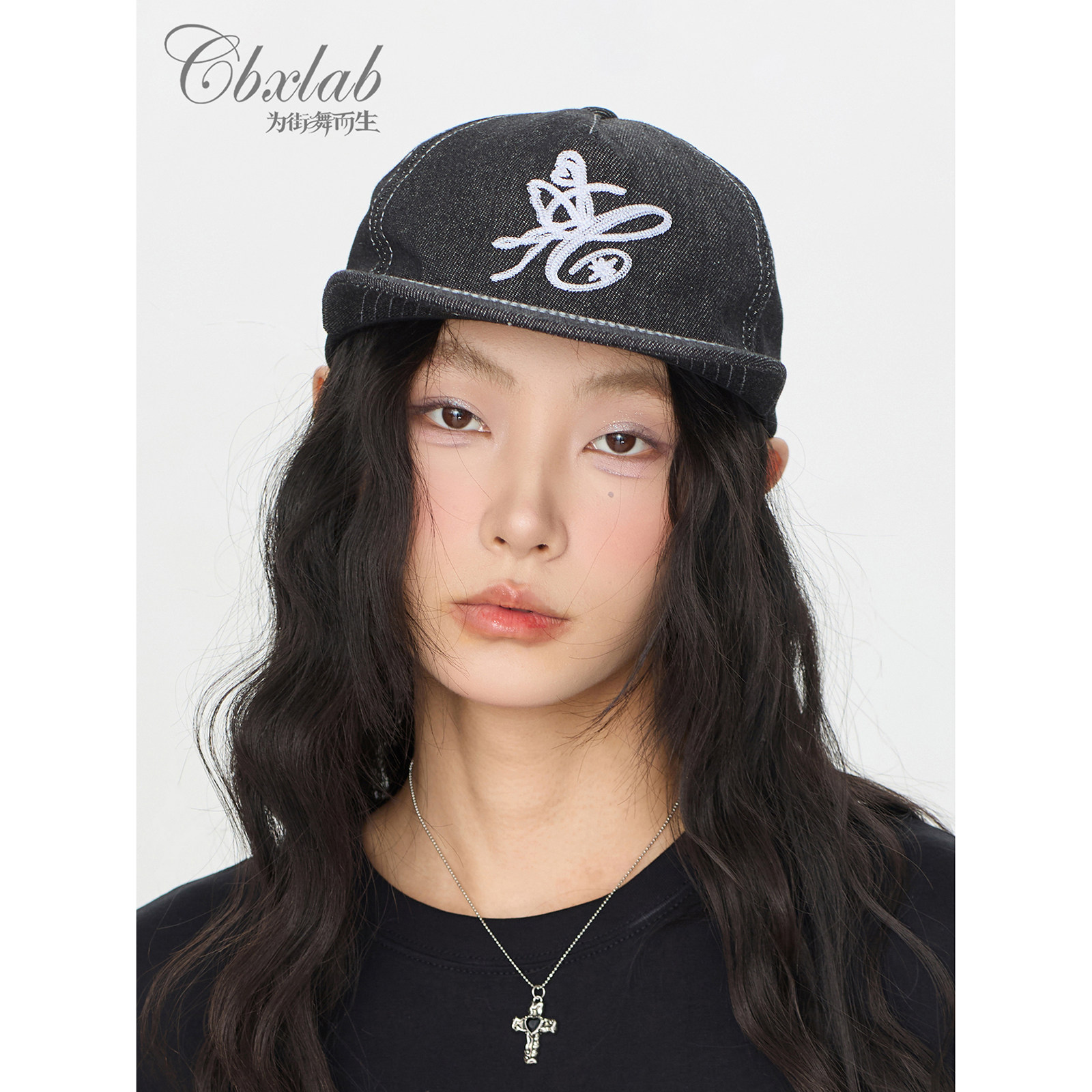 CBXLAB街舞潮牌重工刺绣平檐牛仔嘻哈棒球帽美式街头嘻哈跳舞帽子