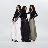 百搭跳舞显瘦运动裤 CBXLAB街舞潮牌铆钉辣妹修饰腿型爵士长裤 个性