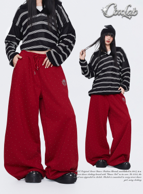 CBXLAB街舞潮牌满钻辣妹个性酷飒A版运动裤嘻哈街头跳舞运动裤潮