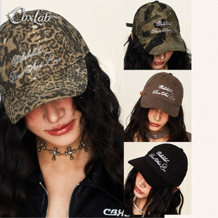 CBXLAB街舞潮牌烫钻个性鸭舌帽美式街头帽子hiphop欧美百搭棒球帽