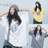 辣妹街头宽松上衣潮 渐变复古T恤美式 CBXLAB街舞 凉感黑科技系列