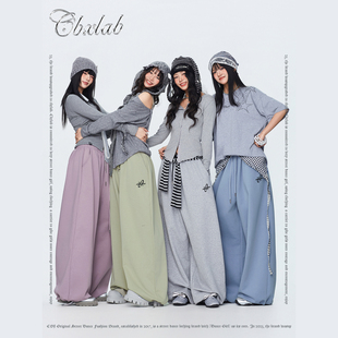 CBXLAB街舞潮牌春季 嘻哈跳舞运动裤 百搭柔软亲肤休闲裤 大王长裤