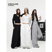 休闲裤 CBXLAB街舞潮牌 kpop辣妹长裤 高棉亲肤嘻哈美式 A版 长腿裤