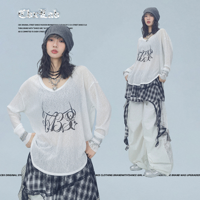 CBXLAB街舞潮牌【心动专区】夏季轻薄慵懒感上衣爵士辣妹罩衫长袖