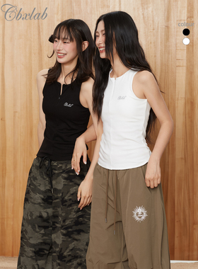 CBXLAB街舞潮牌氧气森系辣妹简约百搭背心夏季透气跳舞内搭上衣女