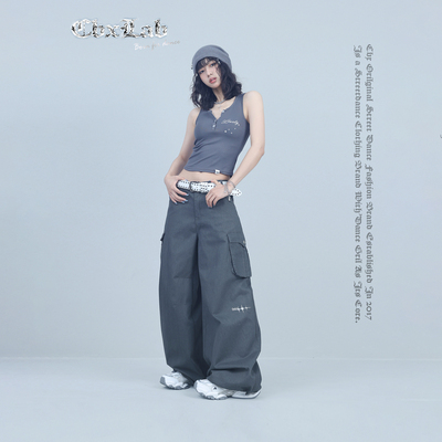 CBXLAB街舞潮牌【心动专区】纯棉做旧A版微阔显瘦美式工装长裤